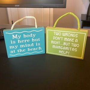 (2) Outdoor Hanging Patio Decor